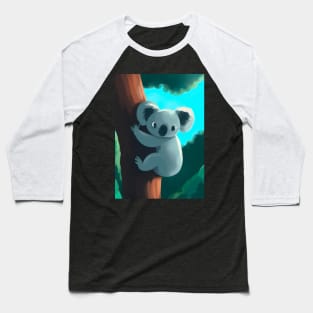 A koala hanging from a tree Baseball T-Shirt